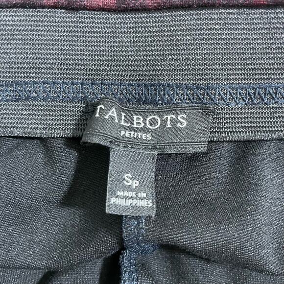 Talbots Women's Blue & Red Plaid Soho Legging Ankle Pants - Size Small Petite - Picture 4 of 7